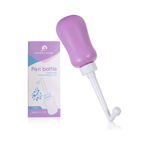 Peri Flasche zur Pflege nach der Geburt, zur Dauererholung und Reinigung nach der Geburt, 360 ml, Violett