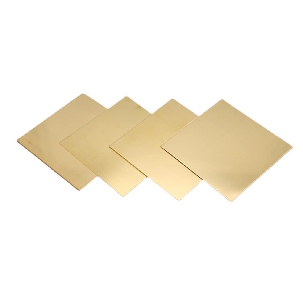 H62 Brass Sheet 1pcs, Thickness 0.5/0.8/1/2 Brass Plate Laser Cutting CNC Frame Model Mould DIY Contruction Brass Pad (Color : 2mm, Size : 100x200mm)