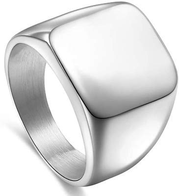 PS CREATION Biker Rings Solid Polished Stainless Steel Ring for Men Ideal Gift (Silver) (B0927TZWRQ) Amazon Price History, Amazon Price Tracker