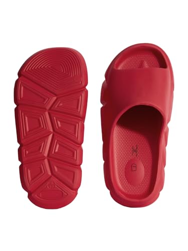 Image of The Souled Store Slides: Beige Men and Boys Slip-On Round-Toe Sliders for Men