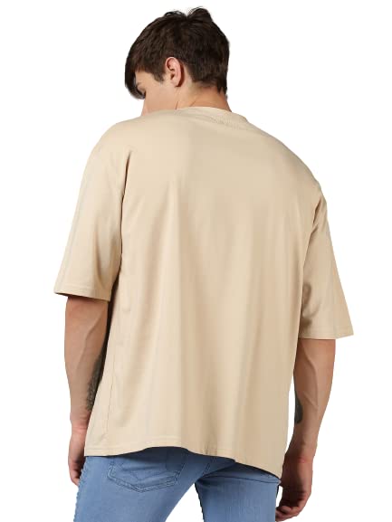 Image of URGEAR Men's Cotton Printed Drop Shoulder - Hip Hop - Down Shoulder- Baggy Loose fit- Stylish Oversized t Shirts for Men