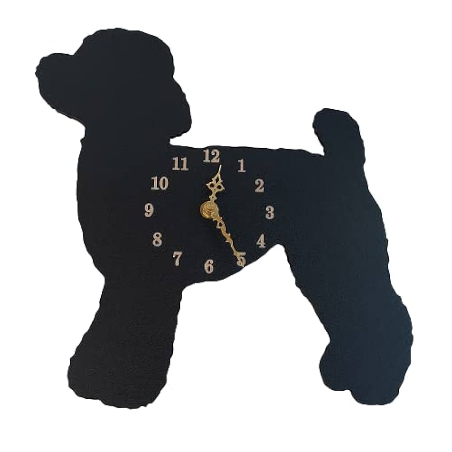 【リアル】壁掛け ペット時計 かわいい プードル インテリア Amazon|ワンちゃん 壁掛け時計 トイプードル 犬 おしゃれ 木製