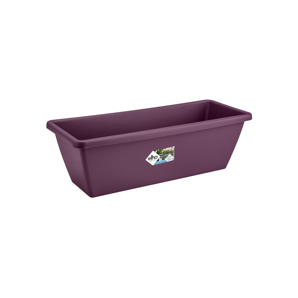elho Barcelona Trough 90 - Planter for Balcony & Outdoor - Ø 89.8 x H 16.0 cm - Purple/Maple Purple — image 1