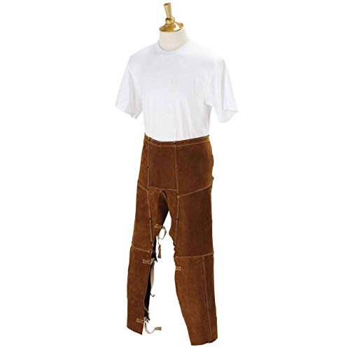 Welding Chaps, 40In, Split Cowhide Leather #TOP20
