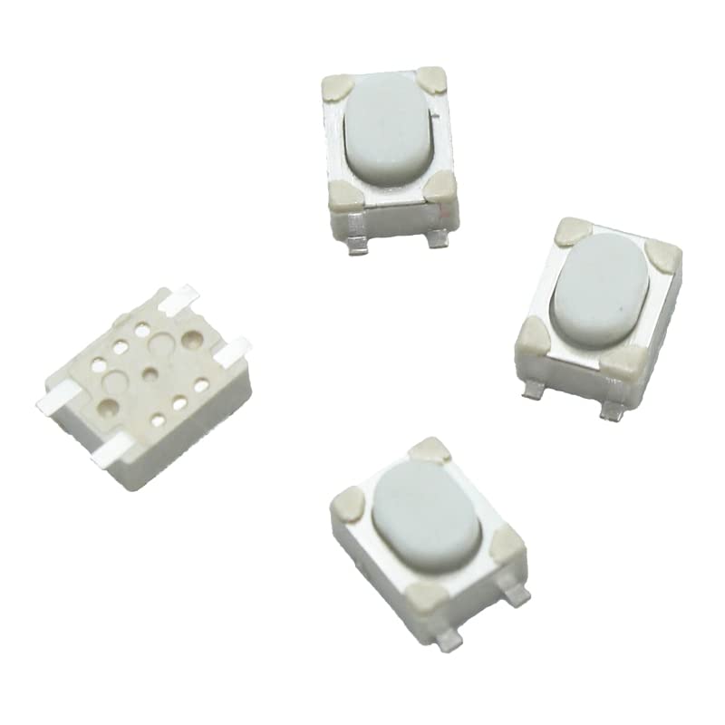 100PCSLOT 3 * 4 * 2.5mm SMD Tact Switch 4 Pin Touch Micro Switch Push Button Switches 3x4x2.5H White Button Car Remote Key Button B Electrical Switch