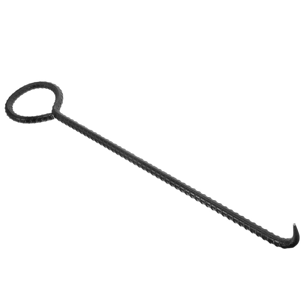 OUNONA Manhole Cover Hook Stainless Steel Drain Grate Lifter Handle Manhole Cover Lifting Hooks Storm Drain Cover Pull Hook for Lifting Moving Pulling 40cm