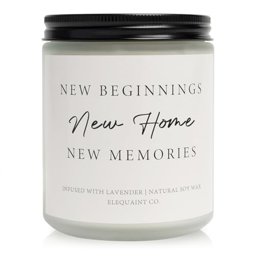 House Warming Gifts New Home, Perfect Housewarming Gifts - Lavender Scented Candle, New Home Gift Ideas, New Homeowner Gift House Warming Decoration for Friend Women Men
