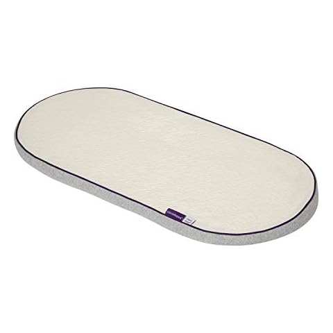Clevamama ClevaFoam Moses Basket Mattress, 66 x 28 x 2.5 cm, White, 1 Count (Pack of 1) Cover