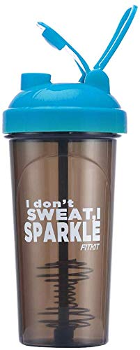 Fitkit Classic Shaker Bottle 700ml (Blue/Black,Set of 1 , Material: Plastic)