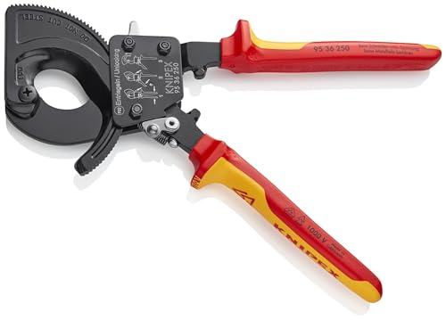 KNIPEX Ratcheting Cable Cut-1000V Insulated, Black - Image 3