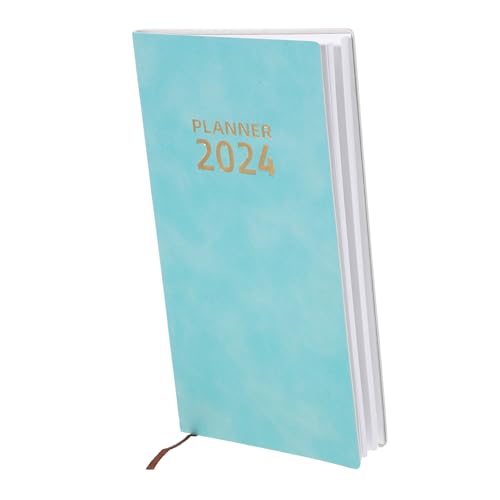 STOBAZA Cuaderno Planificador Inglés Agenda Semanal Práctica para Oficina y Estudiantes Tapa Piel Verde