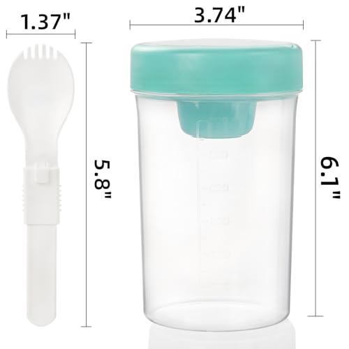 Noamus NO-OVERNIGHTOATCONTAINERS-PP-3S 3 Pack Salad Shaker Cup thumb #1
