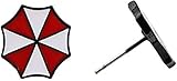 Resident Movie Evil Umbrella Logo Metal Enamel Stud Earrings