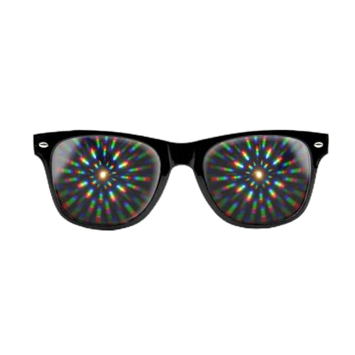 GloFX Lunettes de diffraction ultimes noir pour festival et rave