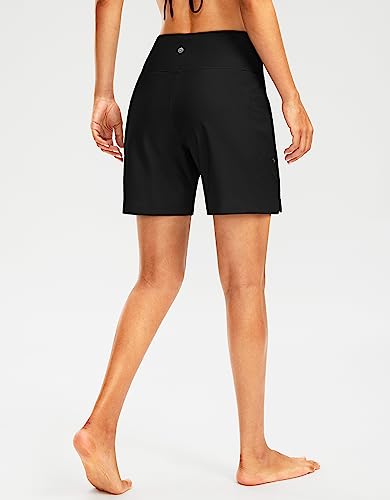 G Gradual Women'S 7 Inch Long Swim Board Shorts High Waisted Quick Dry Beach Swimming Shorts For Women With Liner Pockets thumb #2