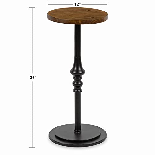 image for Kate and Laurel Stratton Rustic Pedestal Table, 12