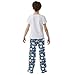 Yuiboo Cat Floral Blue Jogger Pajama Pants Long Comfy Sleepwear Trouser Holiday with Pockets 6-8Y