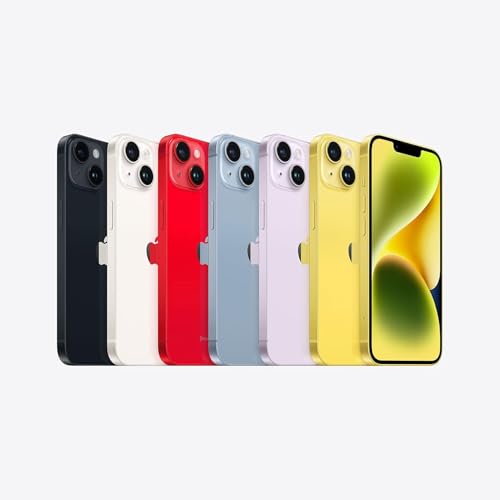 Apple iPhone 14 [Nur eSIM], 256GB, Gelb (Generalüberholt) – Ansicht 4