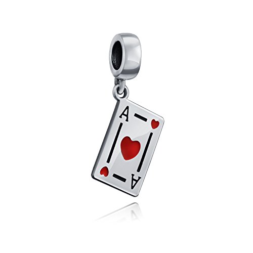 Charm de cartas póquer en plata para lucir en tus vacaciones de viaje