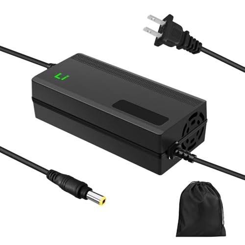 42V 3A Fast Battery Charger for 36V Lithium Battery, No Adapter,7 Types of Plugs to Choose from,More Secure.Compatible with Most Plugs. with Cooling System (DC5.5x2.1mm plug-3A)