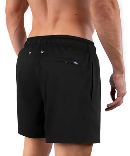Capelle Miami Men's Luxury Swim Shorts- Black Onyx3