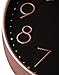 Foxtop 12 Inch Wall Clock Silent Non-Ticking Decorative Battery Operated Quartz Round Rose Gold Wall Clock for Living Room Bedroom Home Office School Decor (Black Dial)