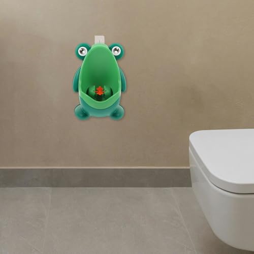 LAPYAPPE 男の子用小便器 トイレトレーニング用立ち式おまる カエル型デザイン 転風車付き 耐久製 清掃簡単 幼児用壁掛けポッティ