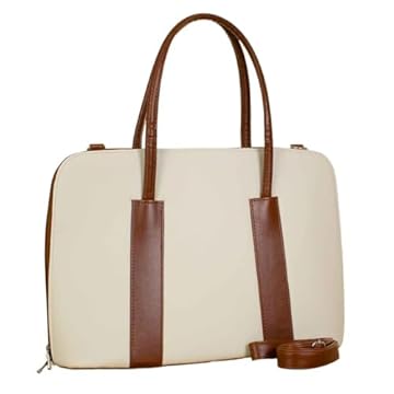 Bolsa Pasta Para Notebook Feminina Executiva Grande Até 15.6 Polegadas (Marfim Prada)