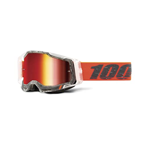 100% Racecraft 2 MX & MTB Goggles Schrute Mirror Red
