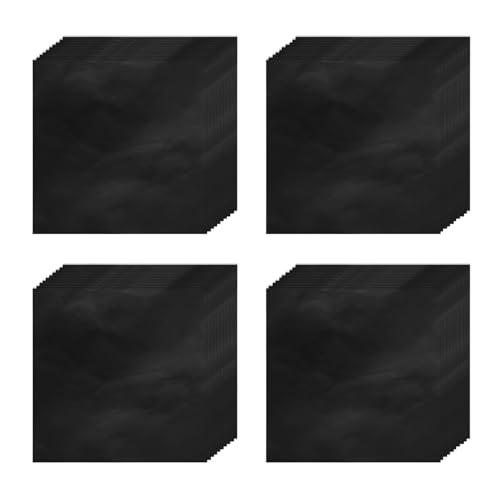 uxcell 100pcs emballages bonbons aluminium 4x4 pouces noir brillant