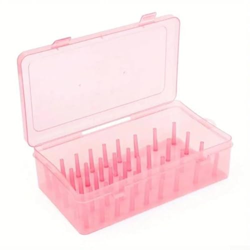 Reviews de Almacenamiento de materiales de bordado los mejores 5. 42 Caja de almacenamiento de hilos de 42 ranuras para organizador de hilos de coser, caja de bobinas de plástico transparente con carretes para bordado de bricolaje, caja de...