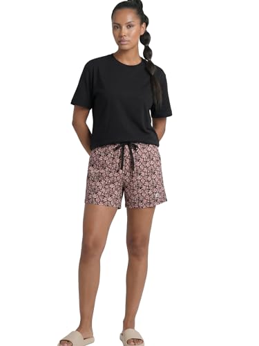 Image of Enamor Drawstring Mid Thigh Length Mid Rise Basic Shorts - Relaxed Fit, Super Soft Cotton - E062
