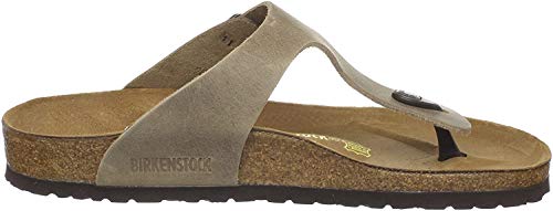 Birkenstock Women's GIzeh Thong Sandal, Tobacco Brown Leather, 38 M EU/7-7.5 B(M) US