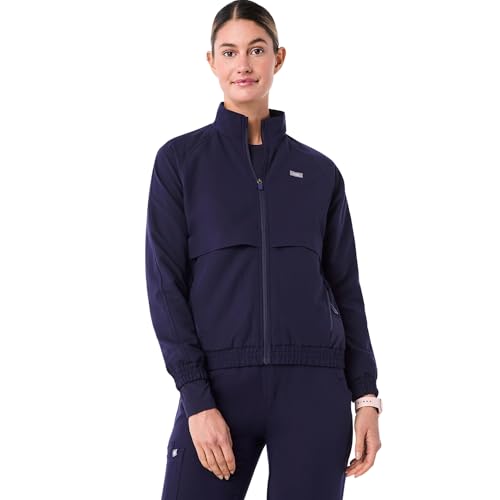 FIGS Sydney Scrub Jacket for Women — 5 Pockets, Classic Fit, Mesh Lining, 4-Way Stretch Women’s Scrub Jacket