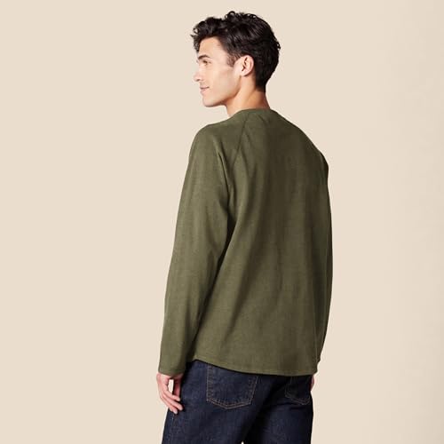 Amazon Essentials Long Sleeve Shirt for Men, Regular-Fit Henley, Available in Big & Tall