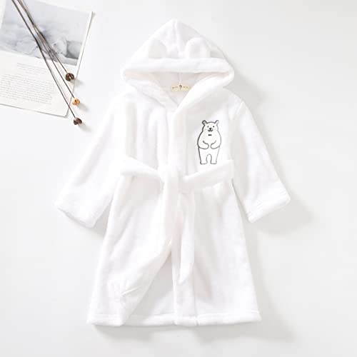 Toddler Boys Girls Bear Hooded Warm Fleece Towel R𝐨be Bathr𝐨be Soft 𝐏ajama Sl𝐞epwear Winter Flannel 𝐏ajamas4