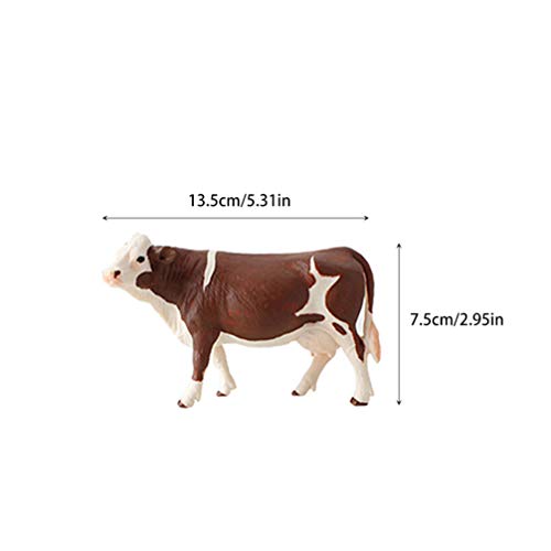 TOYANDONA 4 Stücke Bauernhof Figuren Kuh Figur Spielfiguren Tiere Menschen Cowboy Bauernhoftiere Spielzeug Kuchendeko… – Bild 8
