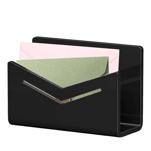 Loymqusa 小型メールオーガナイザー | アクリル製小型デスクレターオーガナイザー - 書類や郵便物を整理するファイル収納ラック 小物 受け取りカード 学校 オフィス 家庭用