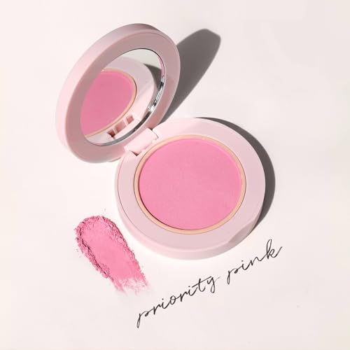 Image of Wander Beauty Women's Blush All Day Hydrating Powder Blush, Priority Pink, .18 Ounce (Pack of 1)