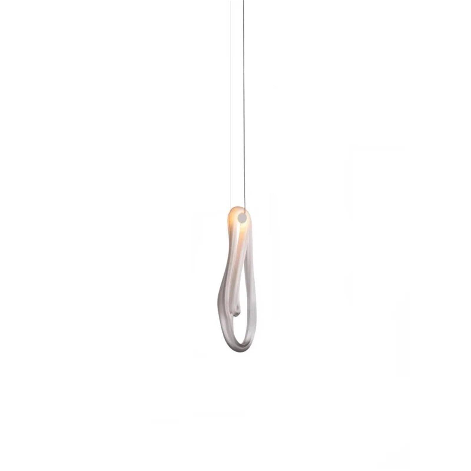 KXEcoLife Nordic LED Glass Ceiling Chandelier, Ribbon Lampshade, Suitable for Living Rooms and Stairwells, Metallic, Dimmable