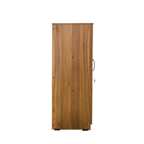 Image of Amazon Brand - Solimo Optima Engineered Wood 4ft 1 Door Wardrobe for Clothes | Storage Organizer | Storage Cabinet for Kitchen | Multipurpose Almirah for Bedroom - Leon Teak