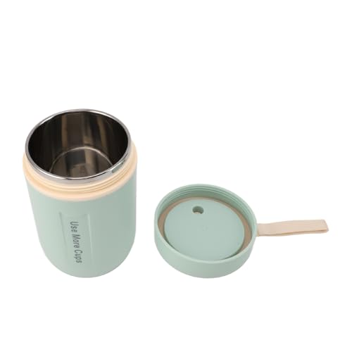 Vidretes de Comida Aislados de Acero Inoxidable 304 de Lickproof 304 con Cubierta de Seguridad y Cuchara, Tazas de Sopa Calientes de 600 Ml para Niños, Adecuado para Actividades Al Aire Libre (GREEN)