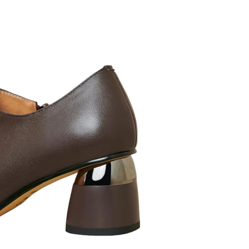 TinaCus Women's Genuine Leather Bowknot Side Zip Patchwork Pointed Toe Pumps Shoes4