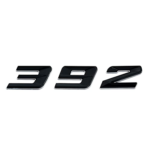 Image of Pair Set 392 Passenger & Driver Side Rear Badge Emblem Body Nameplate Raised Sticker Decal (Silver Balck)
