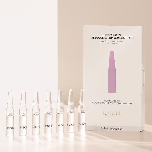 BABOR Lift Express, Anti-Aging Serum Ampullen für das Gesicht, Sofortiger Anti-Falten-Effekt, Vegane Formel, Ampoule Concentrates, 7 x 2 ml
