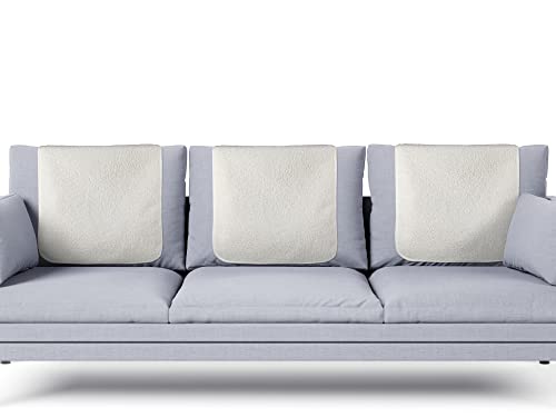 6 Pieces Recliner Headrest Protector Fleece Headrest Cover For Recliner Chair Couch Headrest Protector Nonslip Sherpa Headrest Covers Sofa Slipcovers For Living Room Furniture Sofa (Beige) #TOP13