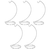 H&D HYALINE & DORA 9 Inch Ornament Display Stand Air Plant Holder Terrariums Hanger Silver Ornament Hangers for Christmas Halloween Home Party Decor(5 Pack)