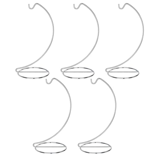 H&D HYALINE & DORA 9 Inch Ornament Display Stand Air Plant Holder Terrariums Hanger Silver Ornament Hangers for Christmas Halloween Home Party Decor(5 Pack) by H&D HYALINE & DORA - Used condition - US$10.99