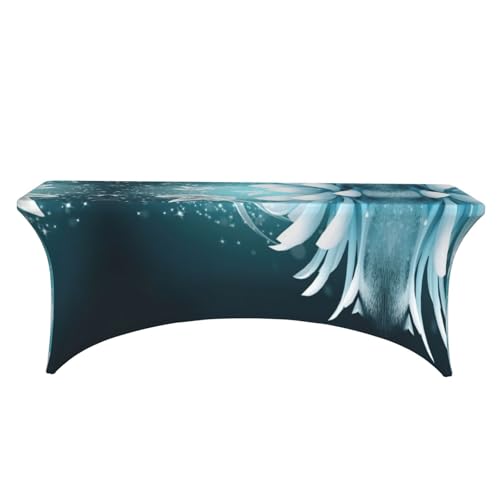 Nappe de table extensible lavable pour cacher les imperfections d'une table de fête - 3