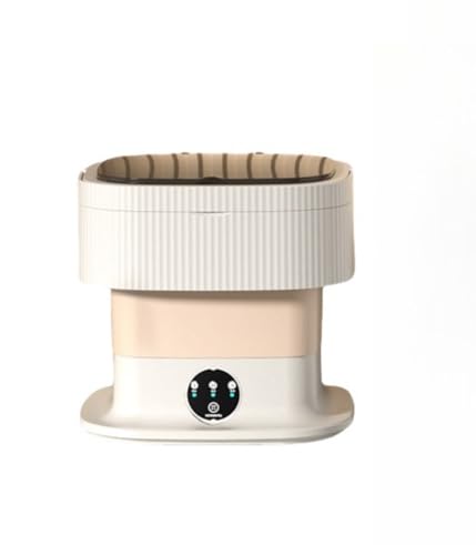 Fiegcit 折りたたみ洗濯機 10L 大容量 家庭用 携帯下着 洗濯乾燥一体型 ミニ 小型 (標準40W,カーキ)